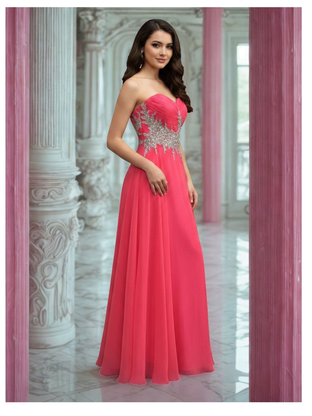 Fuchsia Strapless Dress